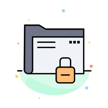 veri, klasör, şifre, koruma, güvenli soyut düz renk i