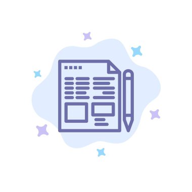 Dosya, Metin, Kalem, Soyut Bulut Backgr Eğitim Mavi Simge