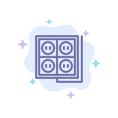 Yapı, İnşaat, Fiş, Soket, Soyut Araç MaviSi Simgesi