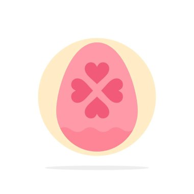 Yumurta, Aşk, Kalp, Paskalya Soyut Daire Arka Plan Düz renk I