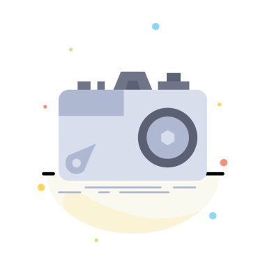 Kamera, fotoğraf, yakalama, fotoğraf, diyafram Düz Renk Simge Ve