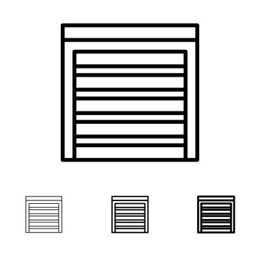 Kapı, Şehir, İnşaat, House Kalın ve ince siyah çizgi simgesi se