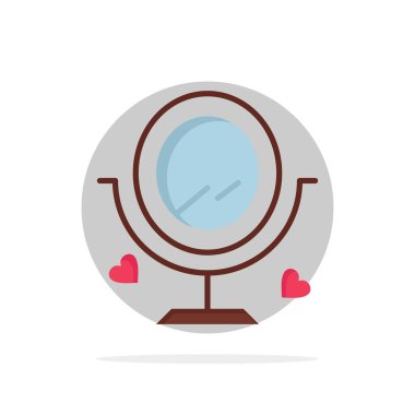 Ayna, Aşk, Düğün, Heard Soyut Daire Arka Plan Düz col