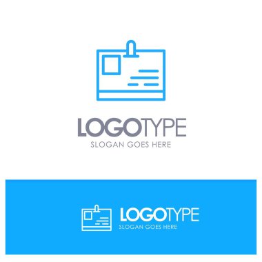 Kart, Kimlik Kartı, Kimlik, Pass Blue anahat Logo ile yer t