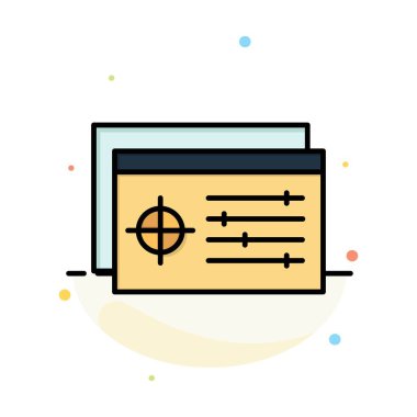 Ayar, Denetleyici, Hedef, Nesne Soyut Düz Renk Simgesi Tem