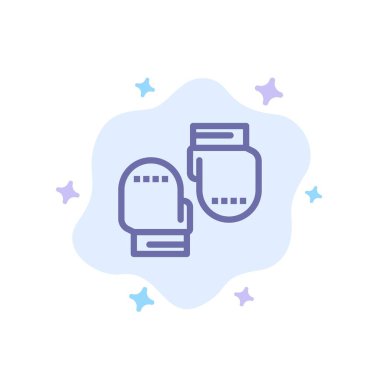 Boks, Eldiven, Eldiven, Soyut Bulut Ba Koruyucu Mavi Simge