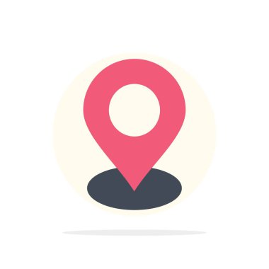 Konum, Harita, İşaretçi, Pin Soyut Daire Arka Plan Düz renk