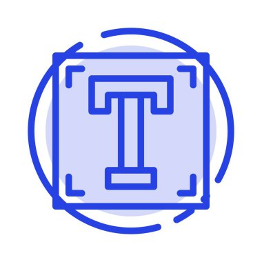 Tasarımcı, Yazı Tipi, Yol, Program, Metin Mavi Noktalı Çizgi Simgesi