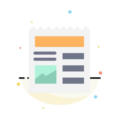 Belge, Temel, Ui, Resim Soyut Düz Renk Simgesi Şablonu