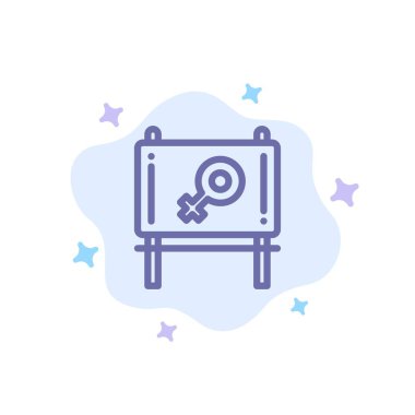 Soyut Bulut Arka Plan Panosu, Reklam, İleti Mavi Simgesi