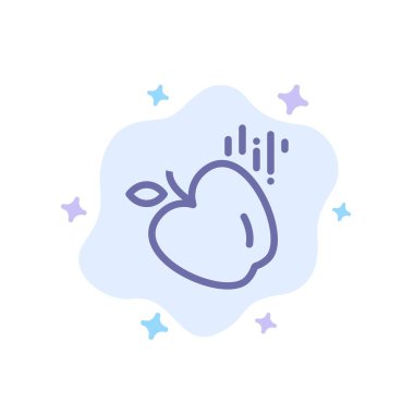 Apple, Gıda, Bilim Mavi Simge Soyut Bulut Arka Plan