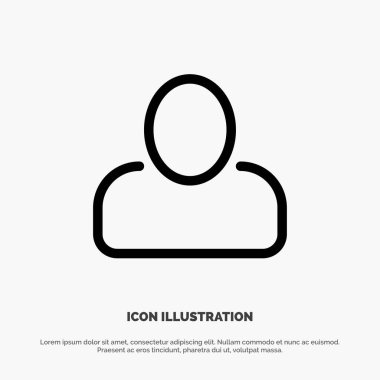 Yönetici, Adam, Kullanıcı Satırı Simge Vektörü