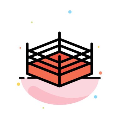 Boks, yüzük, güreş soyut düz renk simge şablonu