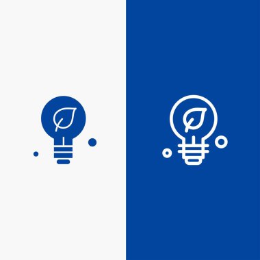 Ekoloji, Çevre, Yeşil, Fikir Hattı ve Glifler Katı simgesi Mavi