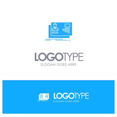 Id, Kullanıcı, Kimlik, Kart, Davetiye Mavi Katı Logo ile yer 