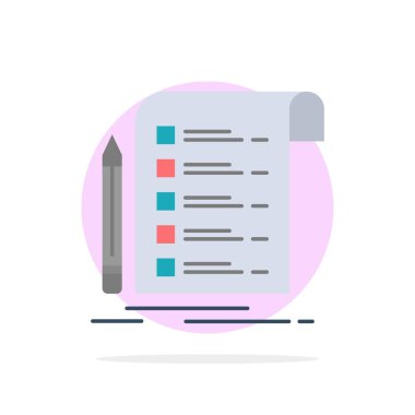 Dosya, Rapor, Fatura, Kart, Kontrol Listesi Özet Daire Backgroun