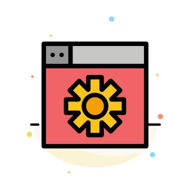 Web, tasarım, ayar soyut düz renk simge şablonu