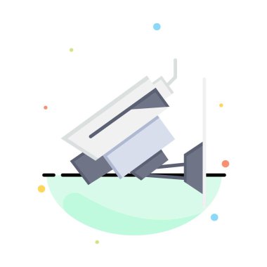 Kamera, Cctv, Güvenlik, Gözetim Soyut Düz Renk Simge Te