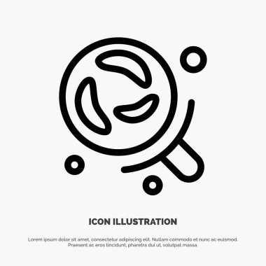 Bakteri, Laboratuvar, Araştırma, Bilim Hattı Simge Vektör