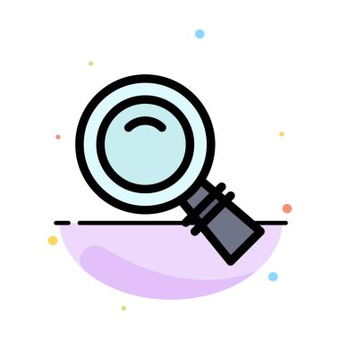 Cam, bak, Büyüteç, arama soyut düz renk simge templat