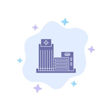 Bina, Emlak, Emlak, Daire, Ofis Mavi Simge Soyut 