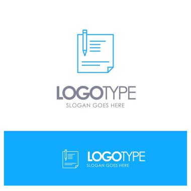 Sözleşme, Belge, Dosya, Sayfa, Kağıt, İmza, Mavi outlin İmzalama