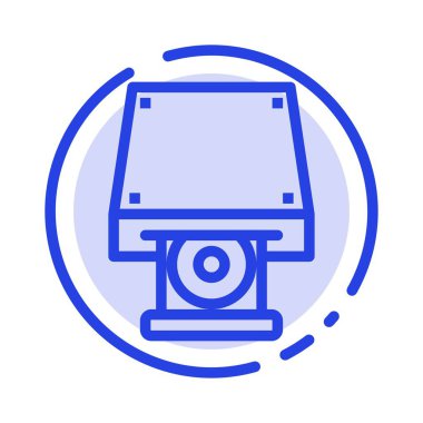 Dvd, Cdrom, Veri Depolama, Disk, Rom Mavi Noktalı Çizgi Simgesi