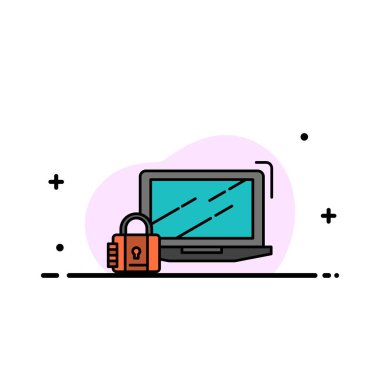 Bilgisayar, Asma Kilit, Güvenlik, Kilit, Giriş İş Düz Hat Fil