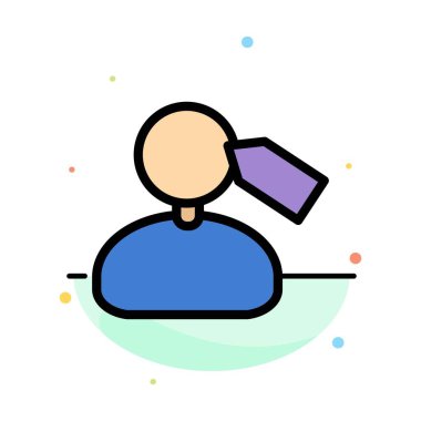 Tag, Mark, Mane, Iş soyut düz renk simge şablonu