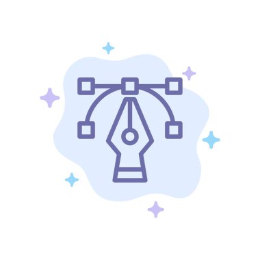 Soyut bulut arka planda tasarım, grafik, araç mavi simgesi