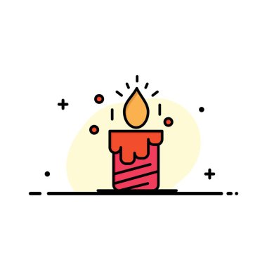 Mum, Işık, Düğün, Aşk İş Logo Şablonu. Düz Renk