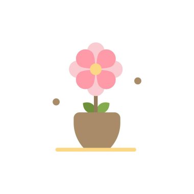 Çiçek, Şimdiki, Lale, Bahar Düz Renk Simgesi. Vektör simgesi yasağı