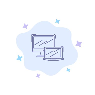 Bilgisayar, İş, Laptop, Macbook, Abs Teknoloji Mavi Simge