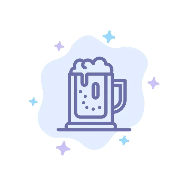 Alkohol party, piwo, świętować, pić, słoik niebieski ikona na streszczenie — Wektor stockowy