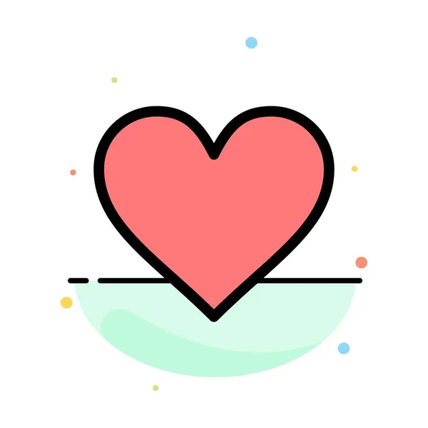 Amour, Instagram, Interface, Like Abstract Flat Color Icon Templa — Image vectorielle