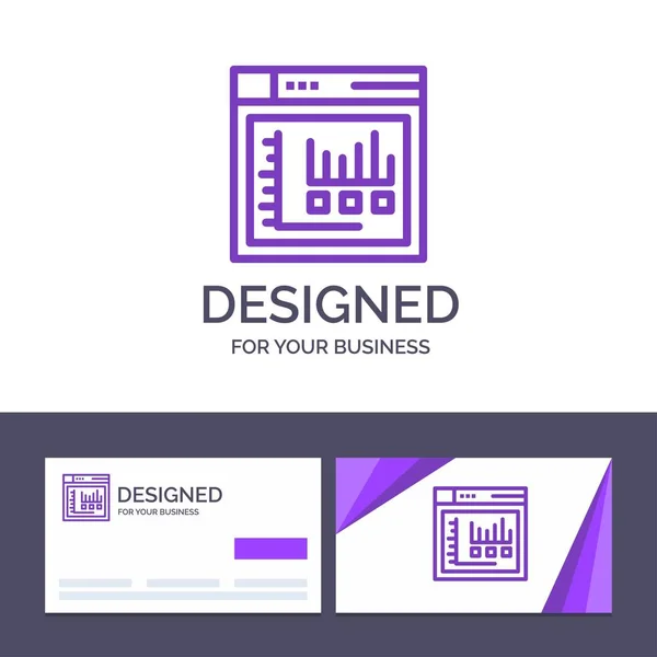 Kreative Visitenkarten- und Logo-Vorlage Browser, Internet, Web, — Stockvektor