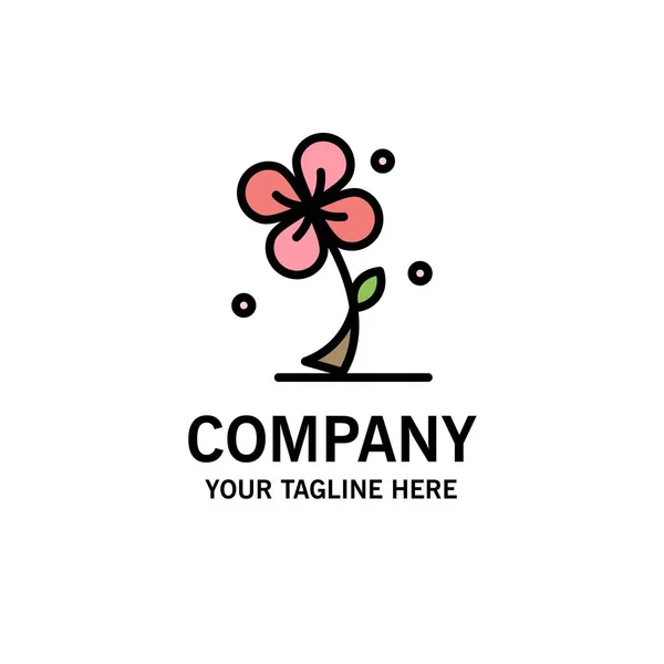 Flora, Floral, Flor, Natureza, Spring Business Logo Template. Fl — Vetor de Stock