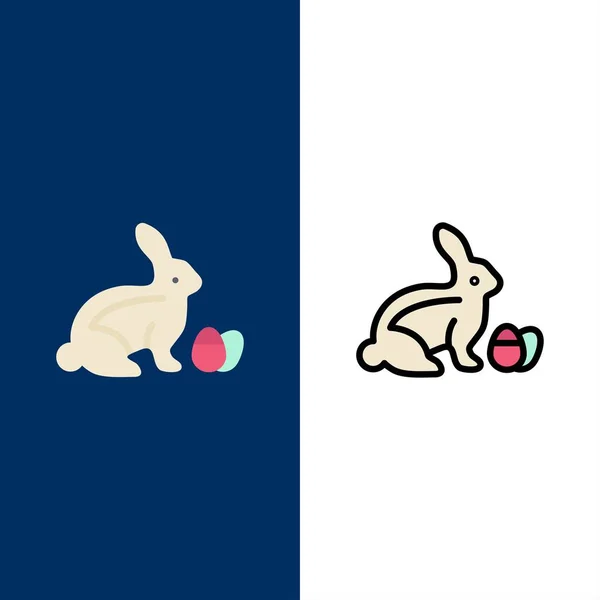 Кролик, Пасха, Младенец, Иконы природы. Плоская и линейная икона S — стоковый вектор