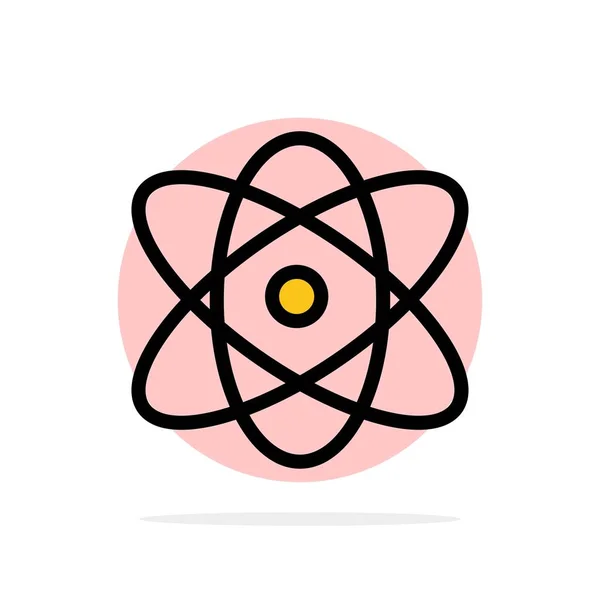 Atom, Bildung, Physik, Naturwissenschaften abstrakter Kreis Hintergrund fla — Stockvektor