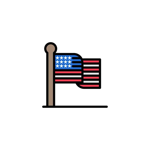 美国， 国旗， 感恩节， 美国商业标志模板.平 C — 图库矢量图片
