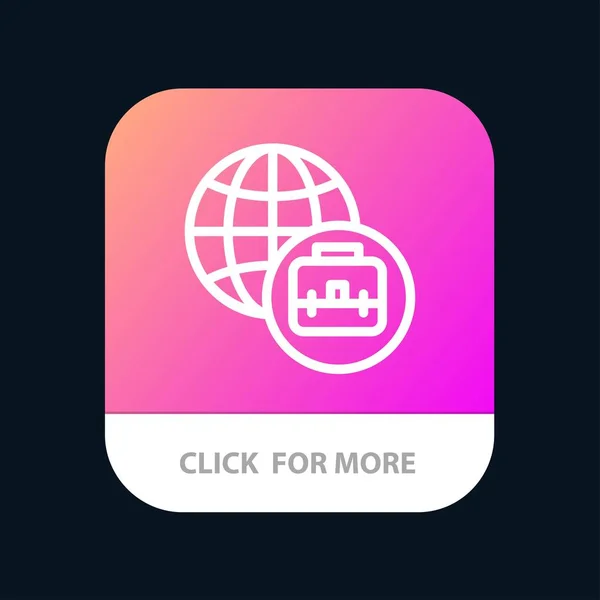 International Business Mobile App Button (engelsk). Android og IOS linje V – stockvektor