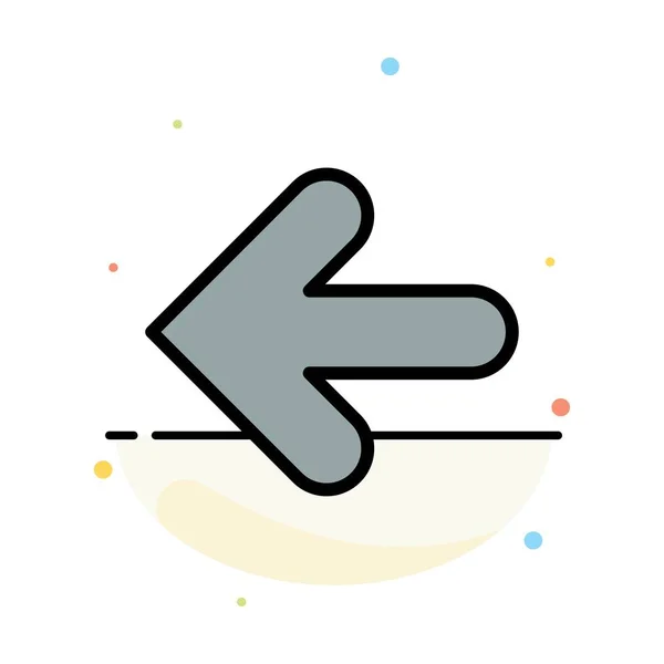 Flèche, Flèches, Dos, Point Retour Résumé Modèle d'icône de couleur plate — Image vectorielle