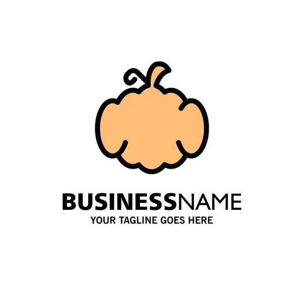 Cucurbit, Halloween, pumpa, Kanada Business logo typ mall. Florida — Stock vektor