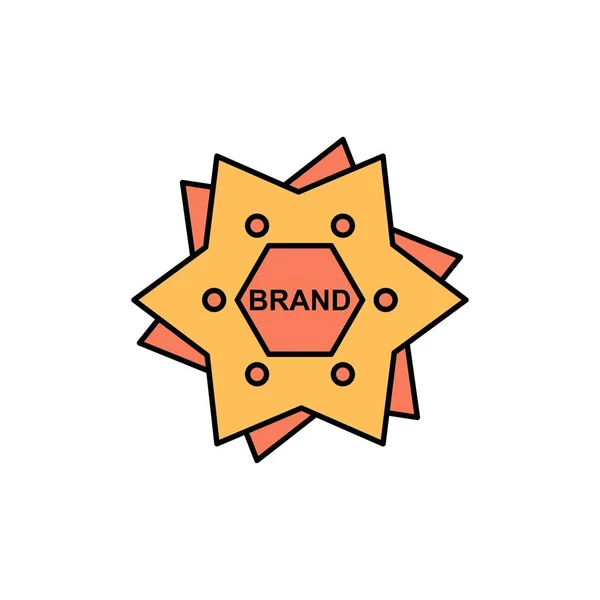 Star, branding, varumärke, logo typ, form platt färg ikon. Vektor ikon — Stock vektor