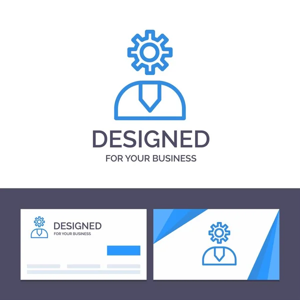 Yaratıcı Kartvizit ve Logo şablonu Çağrı, Müşteri, Yardım, S — Stok Vektör