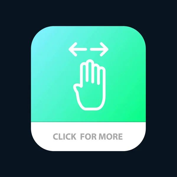 Cuatro, Mano, Dedo, Izquierda, Botón derecho de aplicación móvil. Android y yo — Vector de stock