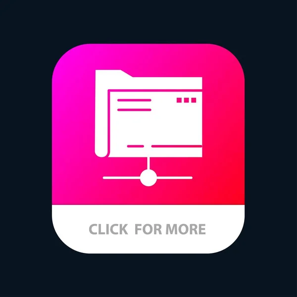 Dossier, données, serveur, stockage Conception d'icône d'application mobile — Image vectorielle