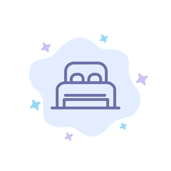 Bed, Sleep, Room, Hotel Blue Icon on Abstract Cloud Background — Stock Vector