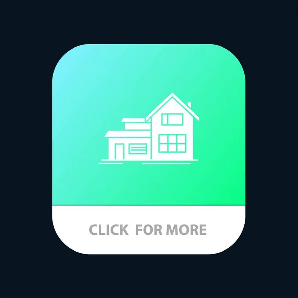 Inicio, Casa, Edificio, Apartamento botón de aplicación móvil. Android y — Archivo Imágenes Vectoriales