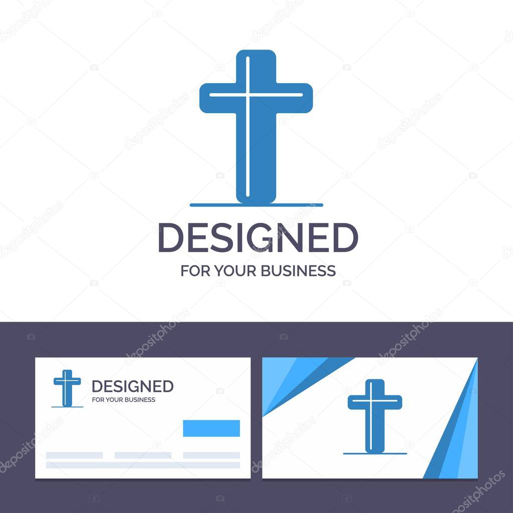Creative Business Card and Logo template Celebration, Christian,